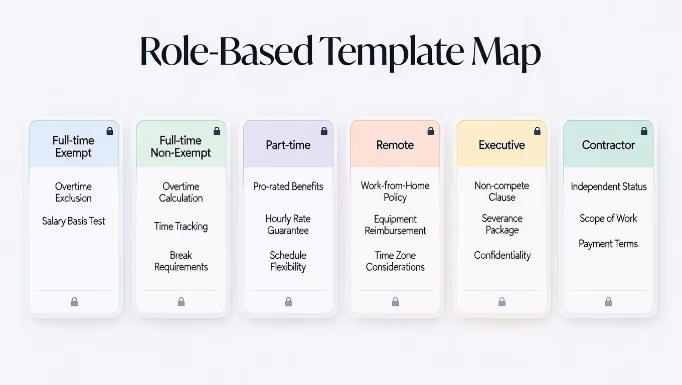 Graphic showing contract focus areas by worker category