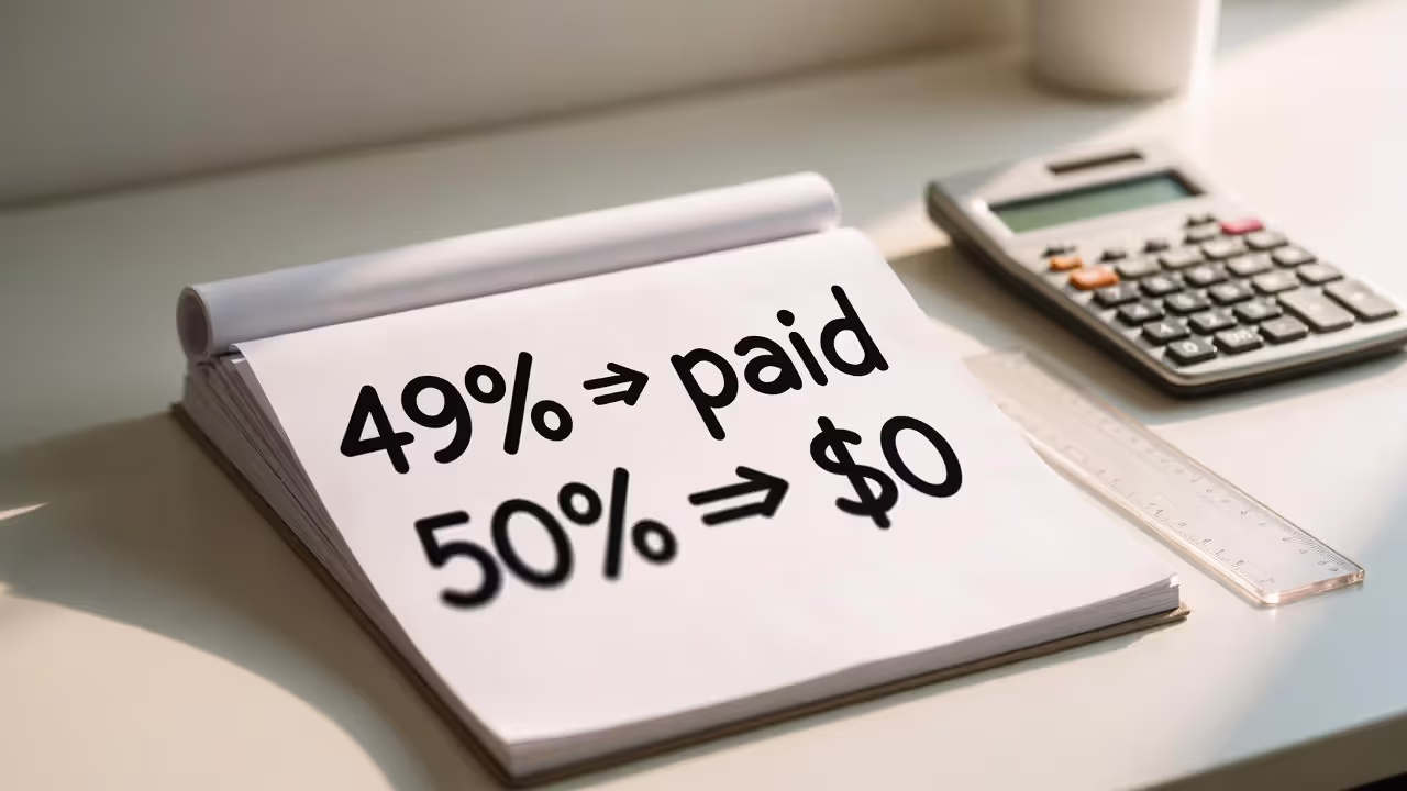 In modified states, one point can erase the entire claim.